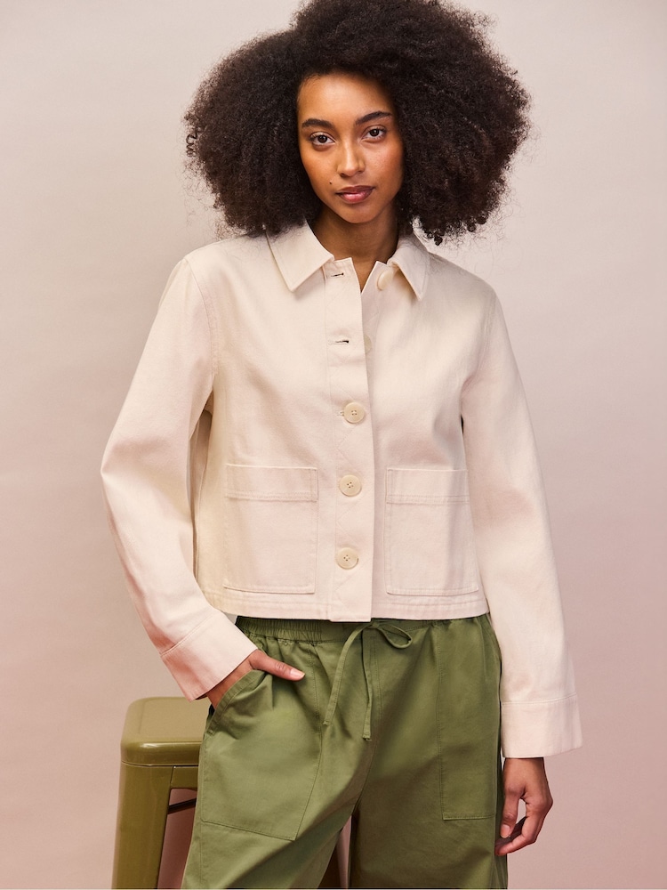 Ro&Zo Natural Cotton Twill Denim Jacket - Image 2 of 7