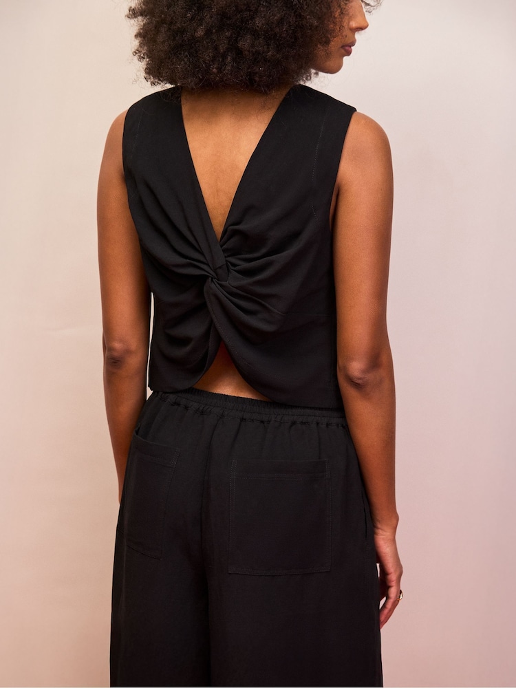 Топ из лена с ракушками на спине Ro&Zo - Изображение 2 4