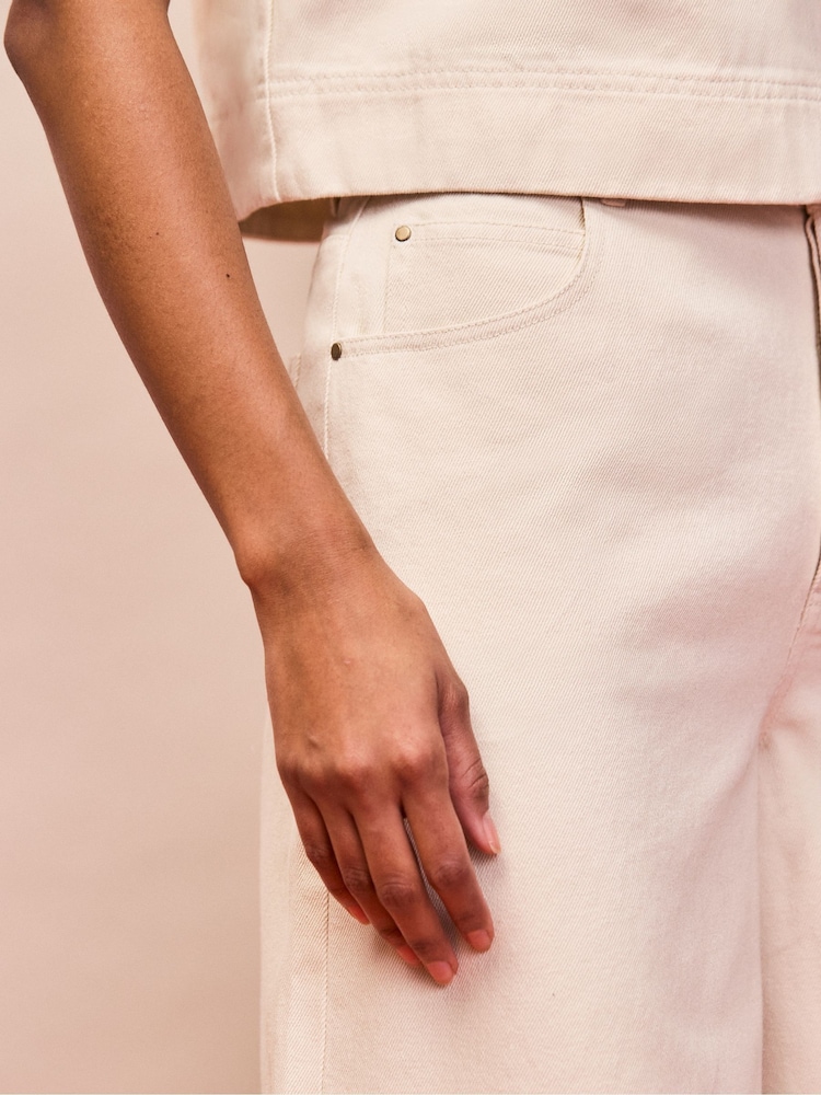 Ro&Zo Cotton Twill Wide Leg Jeans - Imagen 2 de 4