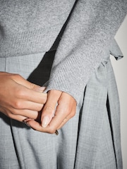 Grey Supersoft Funnel Zip Neck Jumper - Image 3 of 6
