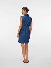 Mamalicious Blue Maternity and Nursing Chambray Sleevelesss Shirtdress - Image 2 of 4