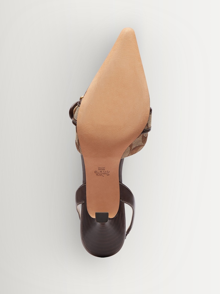 COACH Cream Margot Signature Sateen Slingback - Image 6 of 6