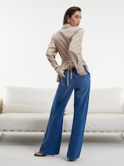 River Island Blue High Rise Relaxed Straight Fit Jeans - Image 2 of 4