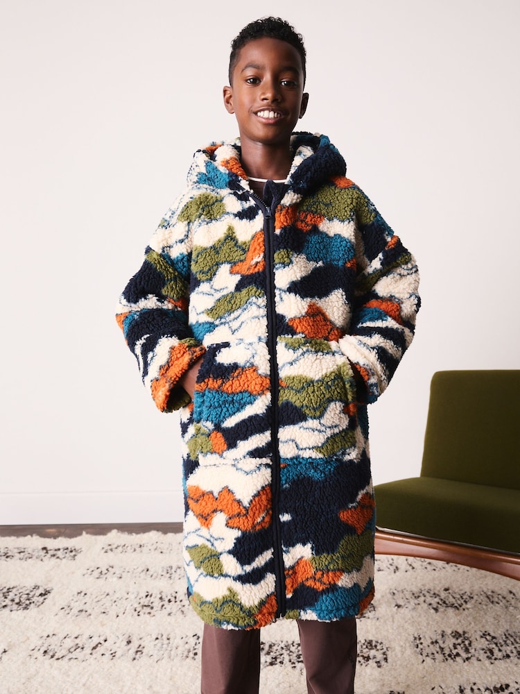 Camouflage Zip Fleece Hooded Blanket (5-16yrs) - Image 1 of 4