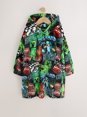 All Over Minecraft Grafitti Fleece Poncho (5-16yrs) - Image 1 of 4