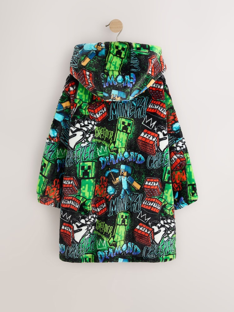 All Over Minecraft Grafitti Fleece Poncho (5-16yrs) - Image 2 of 4 All Over Minecraft Grafitti Fleece Poncho (5-16yrs) - Image 2 of 4