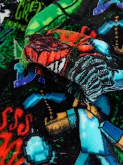 All Over Minecraft Grafitti Fleece Poncho (5-16yrs) - Image 3 of 4