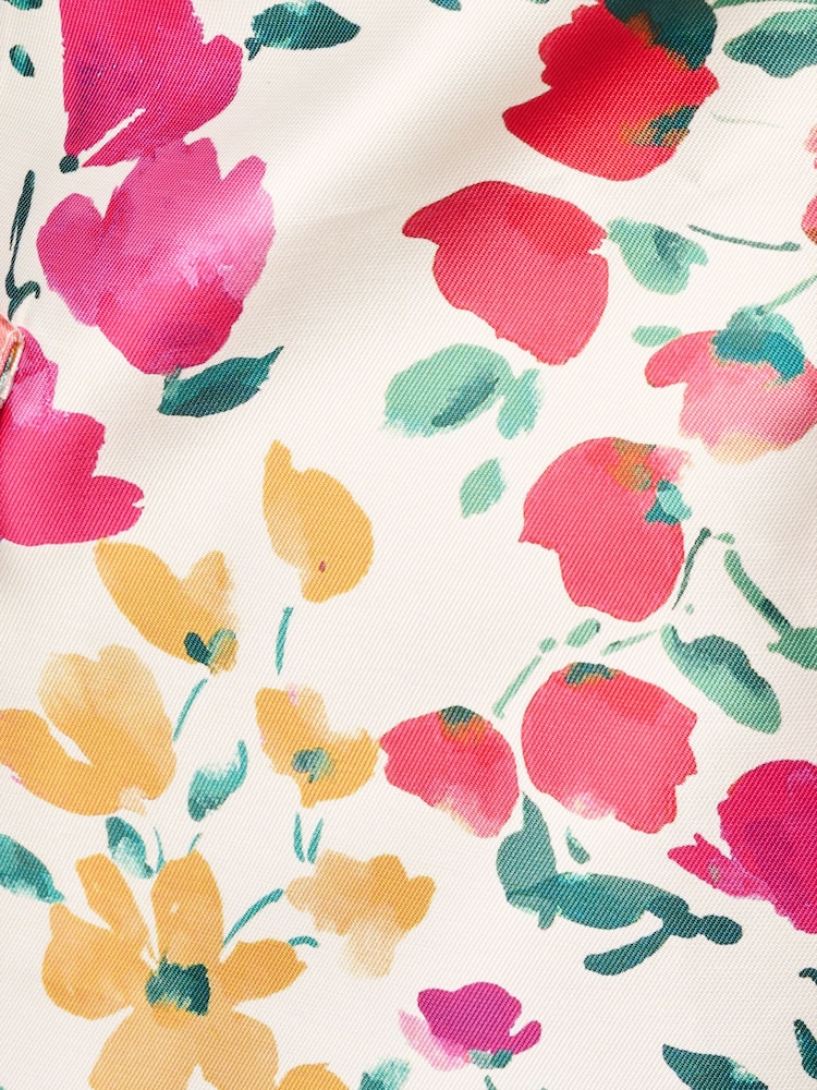 Adrianna Papell White Printed Mikado Short Dress - Image 6 of 6