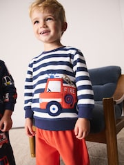 Navy Emergency Vehicles Cosy Fleece Pyjamas 2 Pack (12mths-8yrs) - Image 3 of 9