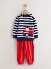 Navy Emergency Vehicles Cosy Fleece Pyjamas 2 Pack (12mths-8yrs) - Image 5 of 9