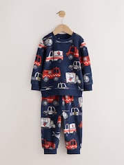 Navy Emergency Vehicles Cosy Fleece Pyjamas 2 Pack (12mths-8yrs) - Image 6 of 9