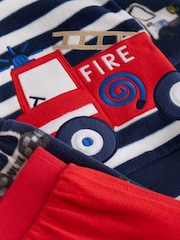 Navy Emergency Vehicles Cosy Fleece Pyjamas 2 Pack (12mths-8yrs) - Image 9 of 9