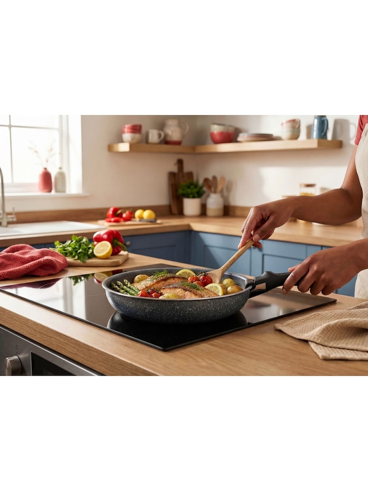 Russell Hobbs 4 Piece Grey Smart Clip Nf Stone Stirfry Pans Set - Image 2 of 5