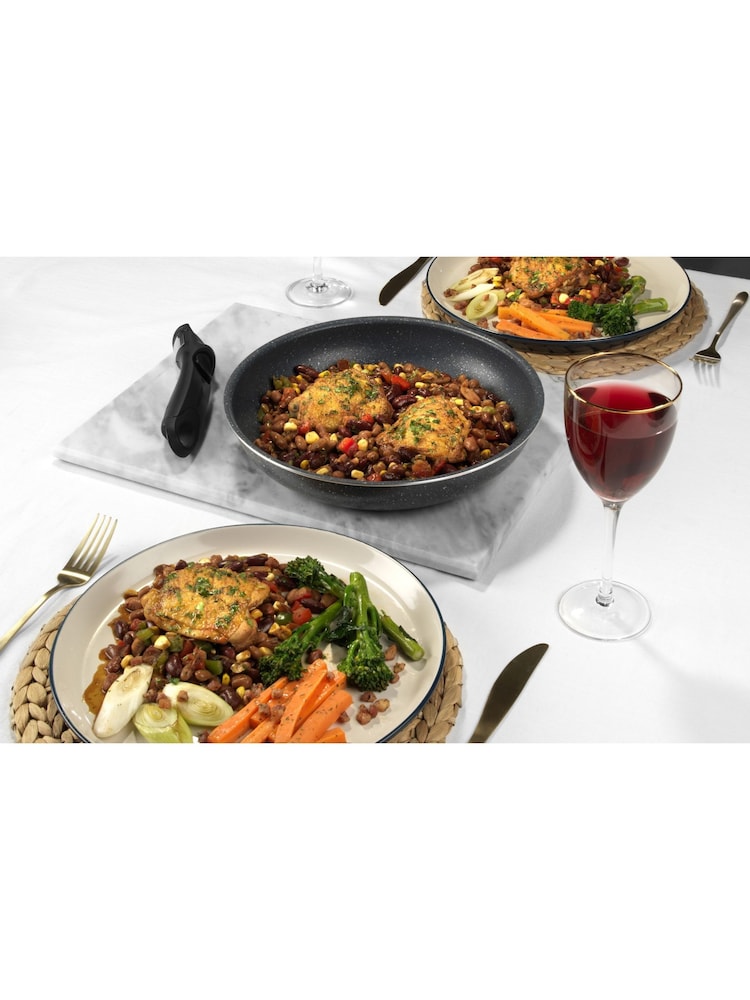 Russell Hobbs 4 Piece Grey Smart Clip Nf Stone Stirfry Pans Set - Image 5 of 5