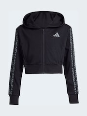 adidas Black Animal Zip Crop Hoodie - Image 5 of 5