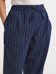 Simply Be Blue Pinstripe Peg Trousers - Image 4 of 4