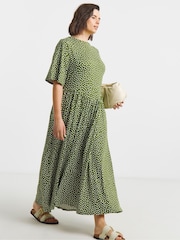Simply Be Green Supersoft Midi Dress - Image 1 of 4