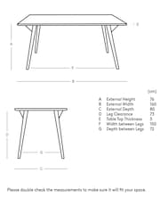 Swoon Light Brown Kaiden Mango Wood Six-Seater Dining Table - Image 3 of 4