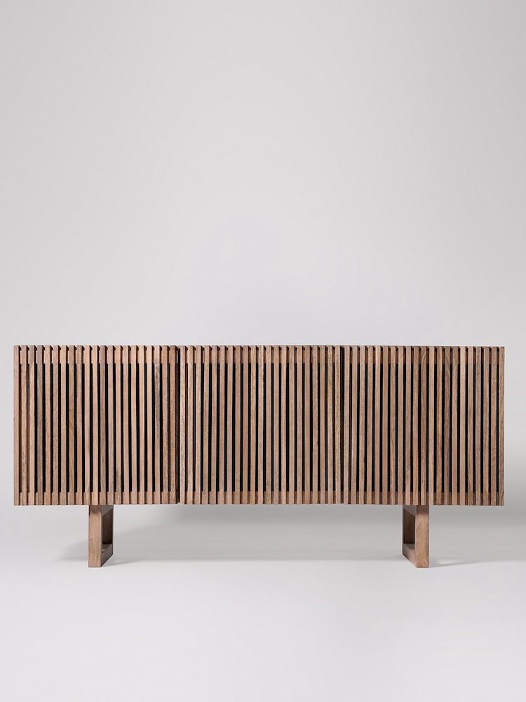 Swoon Light Brown Klaus Mango Wood Three Door Sideboard - Image 2 of 6