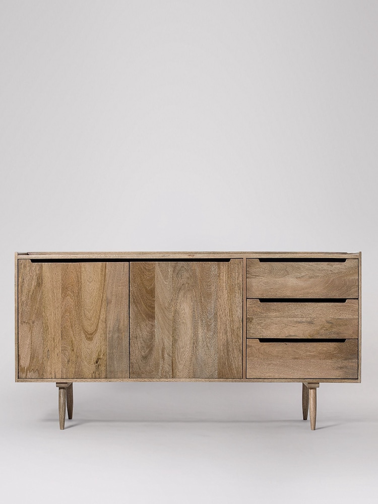 Swoon Light Brown Southwark Wooden Two Door Three-Drawer Sideboard - Image 1 of 6