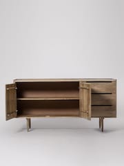Swoon Light Brown Southwark Wooden Two Door Three-Drawer Sideboard - Image 3 of 6