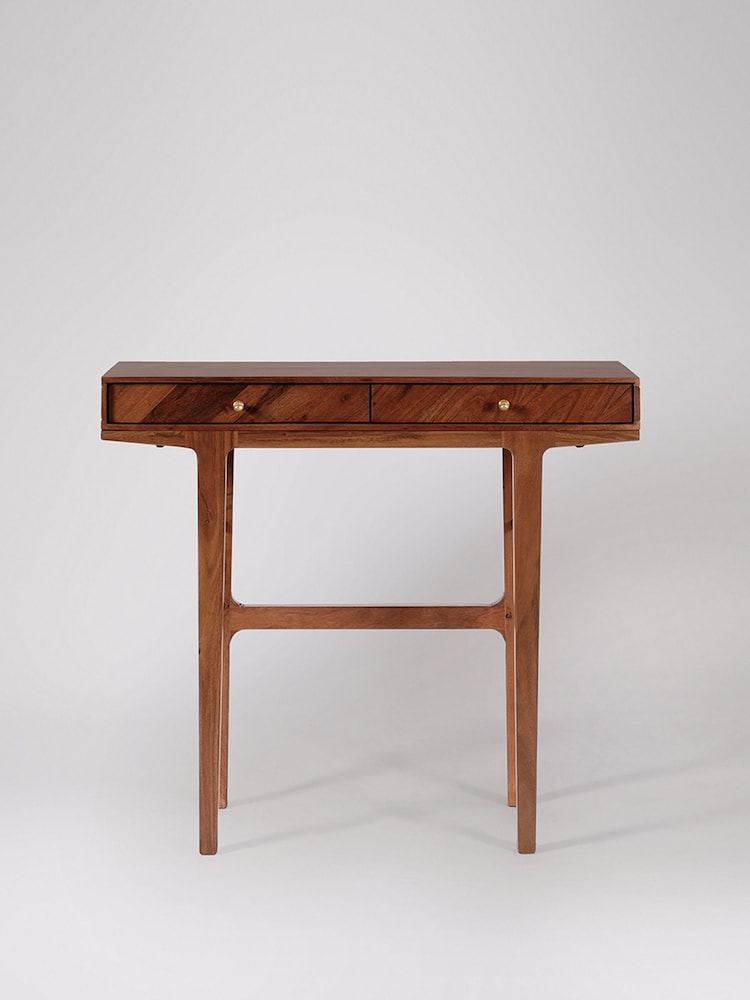 Swoon Mid Brown Noah Acacia Wood Two-Drawer Console Table - Image 1 of 5 Swoon Mid Brown Noah Acacia Wood Two-Drawer Console Table - Image 1 of 5
