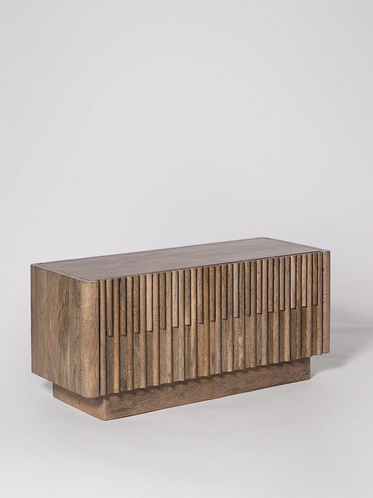 Swoon Light Brown Hampstead Acacia Wood Media Unit - Image 2 of 7