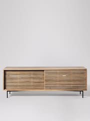 Swoon Light Brown Weaving Mango Wood Media Unit - Image 1 of 4