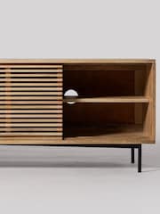 Swoon Light Brown Weaving Mango Wood Media Unit - Image 3 of 4