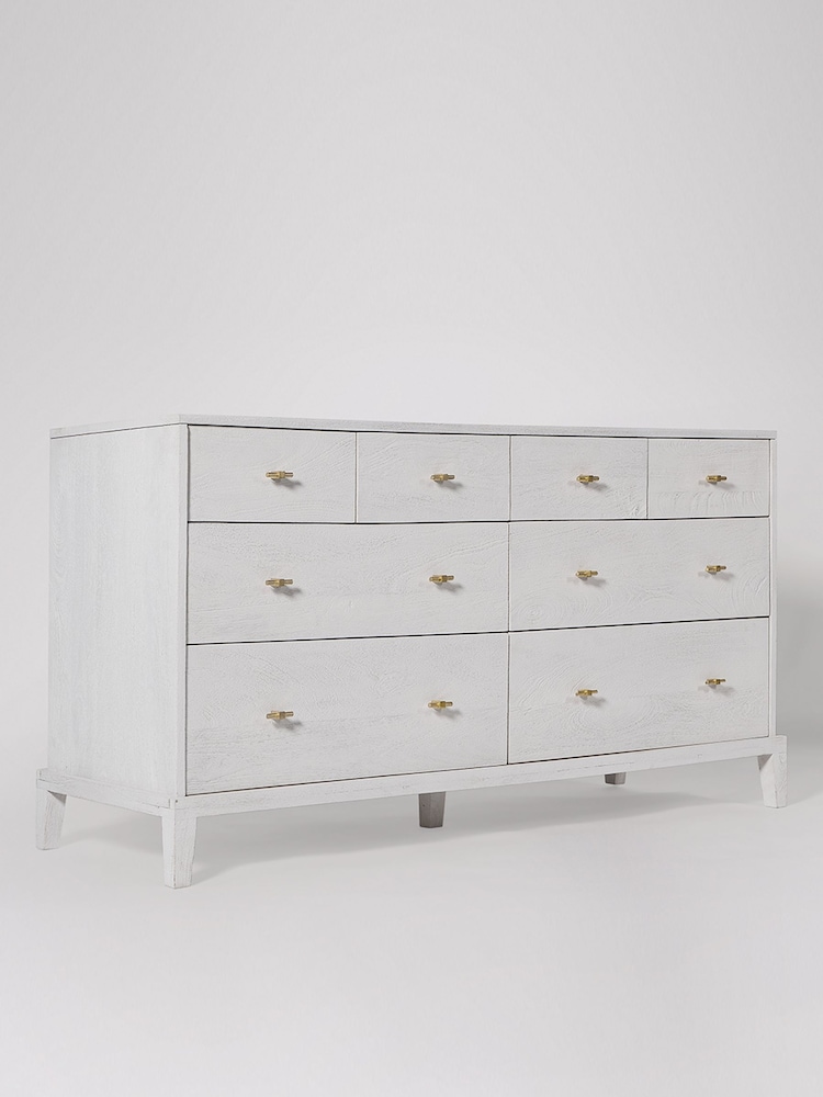 Swoon White Verne Mango Wood Chest Of Eight Drawers - Image 2 of 5