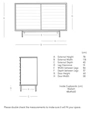 Swoon Light Brown Katana Mango Wood Two Door Sideboard - Image 6 of 6