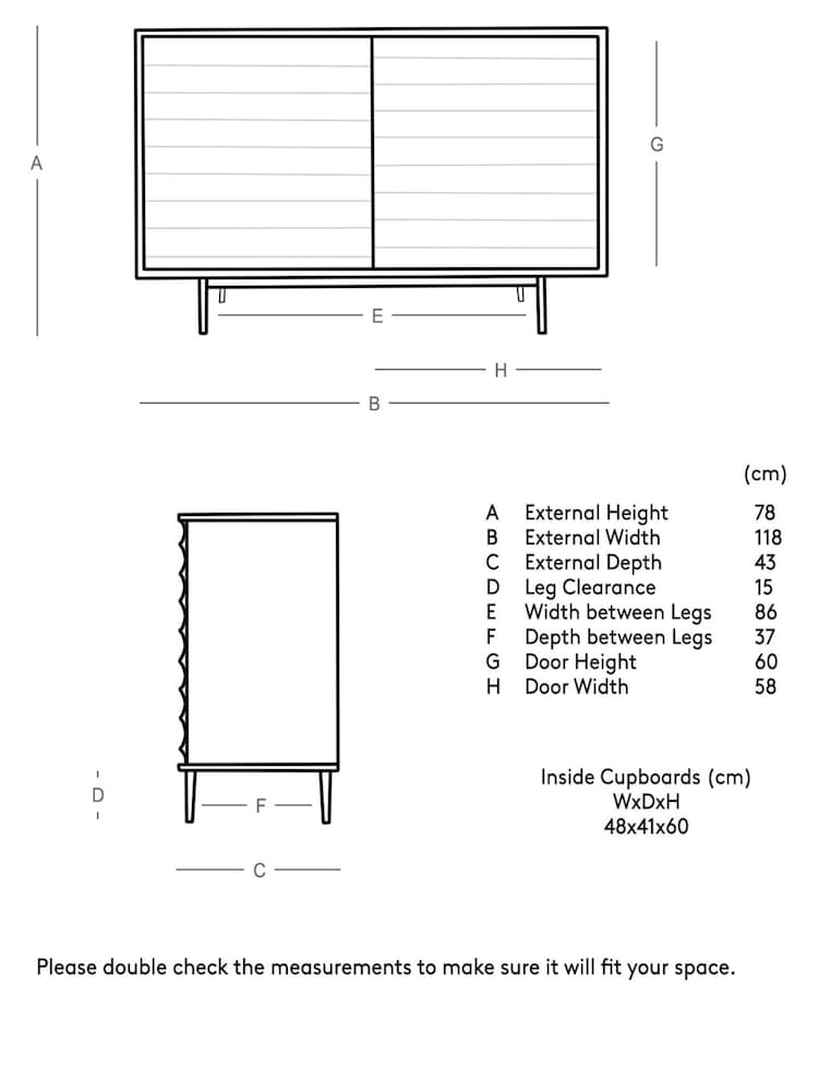 Swoon Light Brown Katana Mango Wood Two Door Sideboard - Image 6 of 6