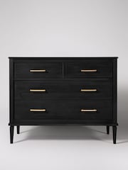Swoon Black Claudine Mango Wood 4 Drawer Chest - Image 1 of 5