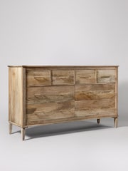 Swoon Light Brown Claudine Mango Wood Eight Chest Of Drawers - Image 2 of 5