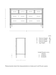 Swoon Light Brown Claudine Mango Wood Eight Chest Of Drawers - Image 4 of 5