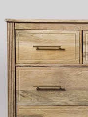 Swoon Light Brown Claudine Mango Wood 4 Drawer 8 Drawer Chest - Image 6 of 6