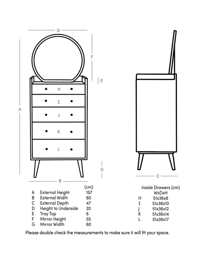 Swoon Light Brown Fresco Mango Wood Five Drawer Chest - Image 5 of 5