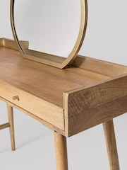 Swoon Light Brown Fresco Mango Wood Two-Drawer Dressing Table - Image 7 of 9