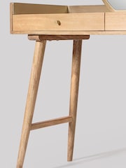 Swoon Light Brown Fresco Mango Wood Two-Drawer Dressing Table - Image 9 of 9