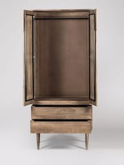 Swoon Light Brown Southwark Mango Wood Two Door Drawer Wardrobe - Image 3 of 5