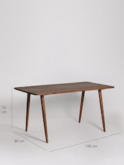 Swoon Mid Brown Southwark Acacia Wood Six-Seater Dining Table - Image 3 of 6