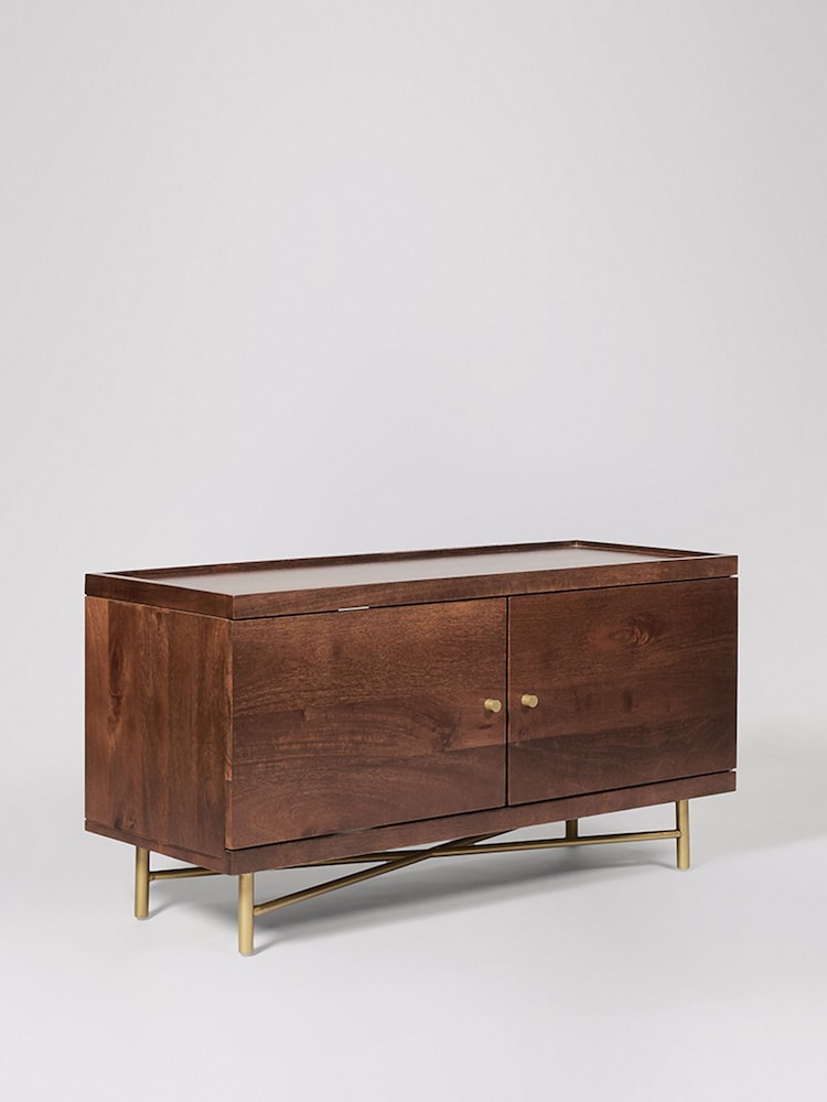 Swoon Mid Brown Halle Mango Wood Media Unit - Image 2 of 6