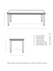 Swoon Light Brown Hove Mango Wood Eight To Ten Seater Dining Table - Image 6 of 6