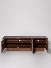 Swoon Mid Brown Hampstead Acacia Wood Media Unit - Image 3 of 6