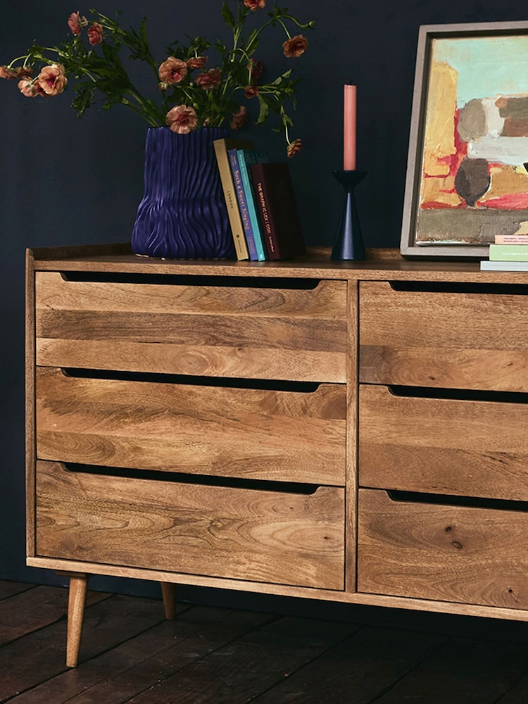 Swoon Light Brown Southwark Mango Wood Six-Drawer Chest - Image 2 of 6