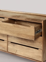 Swoon Light Brown Southwark Mango Wood Six-Drawer Chest - Image 4 of 6