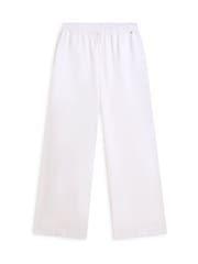 Tommy Hilfiger White Wide Leg Cover-Up Trousers With Linen - Image 5 of 5
