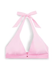 Tommy Hilfiger Pink Original Logo Halterneck Bikini Top - Image 5 of 5