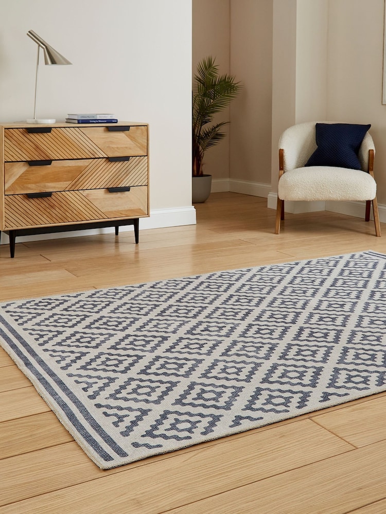 Think Rugs Blue Coral H1058 Modern Geometric Rug - Image 2 of 6 Think Rugs Blue Coral H1058 Modern Geometric Rug - Image 2 of 6