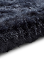 Think Rugs Navy Polar Plush Plain Shaggy Rug - Image 3 of 6